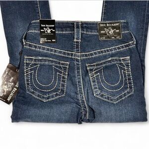 True Religion Halle Skinny Jeans Dark Wash Mid-Rise Size 24 NWT